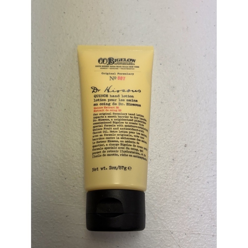 C.O. Bigelow Apothecaries DR. HIOSOUS Quince Hand Lotion - No. 007 - 2 oz NEW